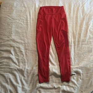 Wine red workout legging high rise with ventilation Medium